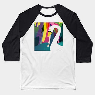 Swan garden illustration Baseball T-Shirt